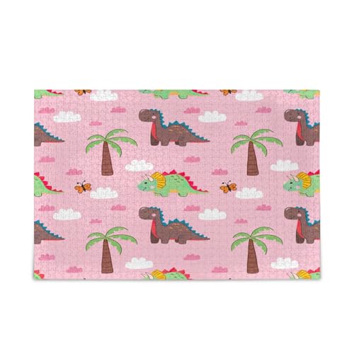 Bunte niedliche Dinosaurier-Holzpuzzles für Erwachsene, 1000 Teile, Puzzle für Familie, 75 x 70 cm Bunte niedliche Dinosaurier-Holzpuzzles für Erwachsene, 1000 Teile, Puzzle für Familie, 75 x 70 cm von RPLIFE