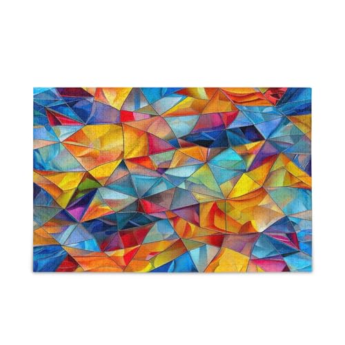 Buntglas-Puzzles, 1000 Teile, 74 x 50 cm von RPLIFE
