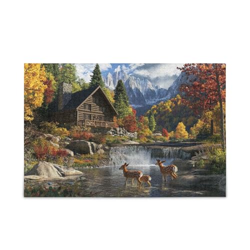 Cabin Mountains Holzpuzzle für Erwachsene, 500 Teile, Puzzle für Familie, 50 x 37 cm Cabin Mountains Holzpuzzle für Erwachsene, 500 Teile, Puzzle für Familie, 50 x 37 cm von RPLIFE