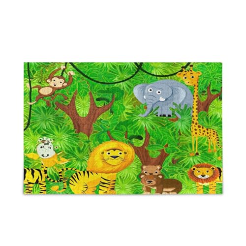 Cartoon Tiere Dschungel Erwachsene Holzpuzzles Familienpuzzle 500 Teile 20,5 × 14,22,9 cm Cartoon Tiere Dschungel Erwachsene Holzpuzzles Familienpuzzle 500 Teile 20,5 × 14,22,9 cm von RPLIFE