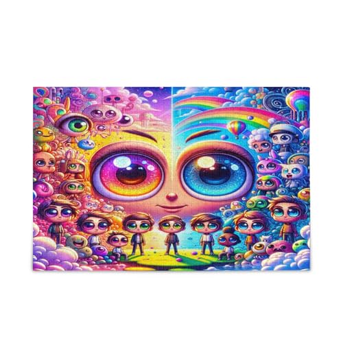 Cartoon mit großen Augen Puzzle 1000 Teile, Holzpuzzles Erwachsene, Familienpuzzles Cartoon mit großen Augen Puzzle 1000 Teile, Holzpuzzles Erwachsene, Familienpuzzles von RPLIFE