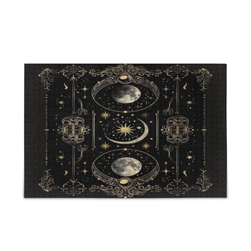 Celestial Moons Holzpuzzle für Erwachsene, mit Buchstaben auf der Rückseite, 500 Teile, Puzzle für Familie, 50,5 x 37,8 cm Celestial Moons Holzpuzzle für Erwachsene, mit Buchstaben auf der Rückseite, 500 Teile, Puzzle für Familie, 50,5 x 37,8 cm von RPLIFE