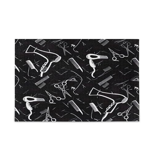 Chic Hair Tools Puzzle, Holz-Puzzle, Erwachsene, 1000 Teile, Puzzle für Familie, 74 x 70 cm von RPLIFE
