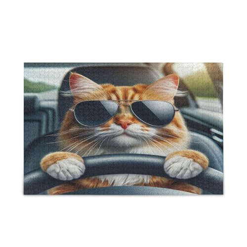 Cool Driver Cat Puzzles, 500 Puzzles, einzigartige Puzzles für Erwachsene, Familienpuzzles für Kinder und Erwachsene Cool Driver Cat Puzzles, 500 Puzzles, einzigartige Puzzles für Erwachsene, Familienpuzzles für Kinder und Erwachsene von RPLIFE