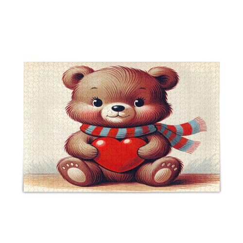Cute Bear Puzzles 1000 Peices, Wood Puzzles Adult, Family Puzzle von RPLIFE