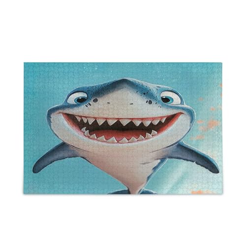 Cute Cartoon Sharks Blue Puzzle Adult 1000 Piece, Wood Puzzles Adult, Family Puzzle Cute Cartoon Sharks Blue Puzzle Adult 1000 Piece, Wood Puzzles Adult, Family Puzzle von RPLIFE