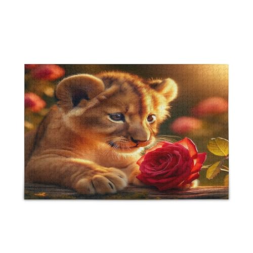 Cute Tiger Red Rose Adult Jigsaw Puzzles Puzzle Toy 1000 Pieces Puzzle for Family 29.5×19.17.8 cm Cute Tiger Red Rose Adult Jigsaw Puzzles Puzzle Toy 1000 Pieces Puzzle for Family 29.5×19.17.8 cm von RPLIFE