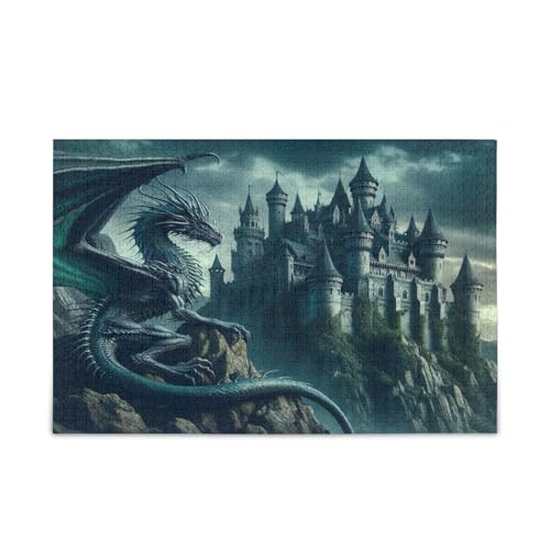 Drache und Schloss Holzpuzzle für Erwachsene, Familienpuzzle, 500 Teile, 50 x 37 cm Drache und Schloss Holzpuzzle für Erwachsene, Familienpuzzle, 500 Teile, 50 x 37 cm von RPLIFE