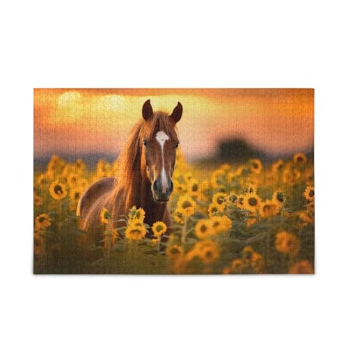 Dusk Horse Sonnenblumen-Puzzle, einzigartige Puzzles für Erwachsene, 500 Teile, Puzzle für Erwachsene, 50,5 x 37,8 cm Dusk Horse Sonnenblumen-Puzzle, einzigartige Puzzles für Erwachsene, 500 Teile, Puzzle für Erwachsene, 50,5 x 37,8 cm von RPLIFE