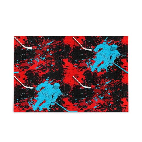 Extreme Hockey Splash schwarzes Holzpuzzle, 1000 Teile, 74 x 50 cm Extreme Hockey Splash schwarzes Holzpuzzle, 1000 Teile, 74 x 50 cm von RPLIFE