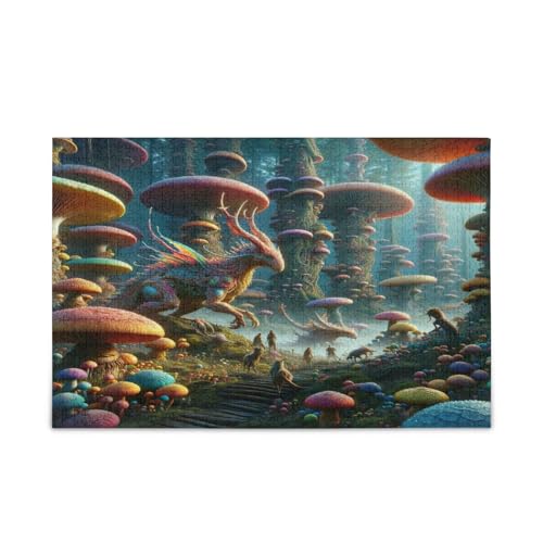 Fantastische Monster-Pilze für Erwachsene, Holzpuzzle für Erwachsene, 1000 Teile, Puzzle für Familie, 74 x 50 cm Fantastische Monster-Pilze für Erwachsene, Holzpuzzle für Erwachsene, 1000 Teile, Puzzle für Familie, 74 x 50 cm von RPLIFE