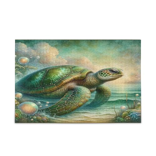 Fantasy Vintage Meeresschildkröte Erwachsene Holzpuzzle Familienpuzzle 500 Teile 20,5 × 14,22,9 cm Fantasy Vintage Meeresschildkröte Erwachsene Holzpuzzle Familienpuzzle 500 Teile 20,5 × 14,22,9 cm von RPLIFE