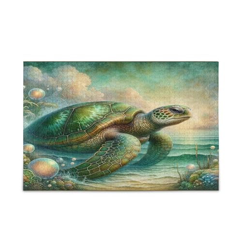 Fantasy Vintage Meeresschildkröte Erwachsene Holzpuzzles Gehirnspiel 500 Teile Puzzle für Familie 20,5 × 14,22,9 cm Fantasy Vintage Meeresschildkröte Erwachsene Holzpuzzles Gehirnspiel 500 Teile Puzzle für Familie 20,5 × 14,22,9 cm von RPLIFE