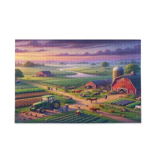 Farmland Scenery Holz-Puzzles für Familie, 500 Teile, 50 x 37 cm Farmland Scenery Holz-Puzzles für Familie, 500 Teile, 50 x 37 cm von RPLIFE