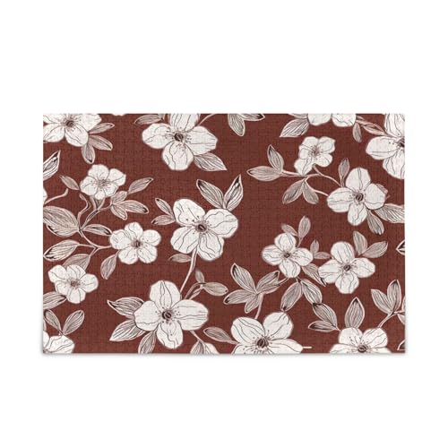 Flowers On Red Adult Jigsaw Puzzles, Unique Puzzles, Pretty Puzzles, Puzzle with Letters on Back Flowers On Red Adult Jigsaw Puzzles, Unique Puzzles, Pretty Puzzles, Puzzle with Letters on Back von RPLIFE