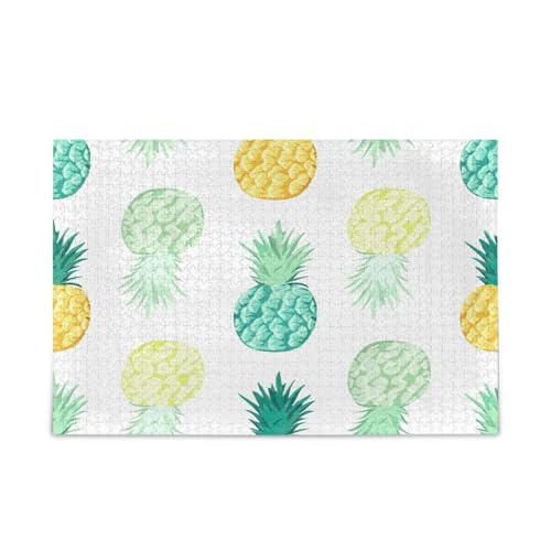 Frische Ananas-Mischung, weiße Puzzles, Holzpuzzles für Erwachsene, 1000 Teile, Puzzle für Familie, 29,5 × 19,78 cm Frische Ananas-Mischung, weiße Puzzles, Holzpuzzles für Erwachsene, 1000 Teile, Puzzle für Familie, 29,5 × 19,78 cm von RPLIFE