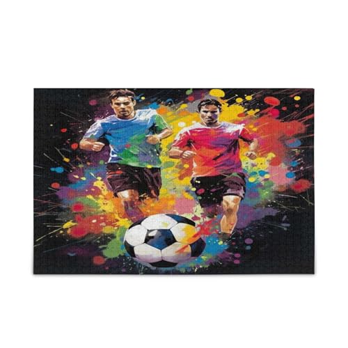 Fußball-Spritzer, farbige Farbspritzer, Holzpuzzles für Erwachsene, Bilderpuzzle, lustige Puzzles, einzigartige Puzzles Fußball-Spritzer, farbige Farbspritzer, Holzpuzzles für Erwachsene, Bilderpuzzle, lustige Puzzles, einzigartige Puzzles von RPLIFE