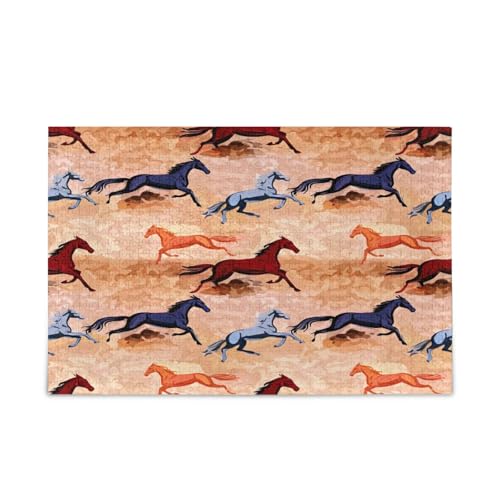 Galoppierende Pferde, bunte Holzpuzzles für Erwachsene, Familienpuzzles, 1000 Teile, 74 x 50 cm Galoppierende Pferde, bunte Holzpuzzles für Erwachsene, Familienpuzzles, 1000 Teile, 74 x 50 cm von RPLIFE
