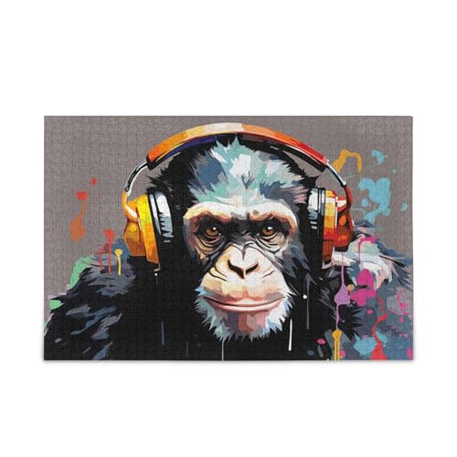Gorilla Painting Lustige Puzzles Einzigartiges Puzzle 500 Teile Puzzle für Erwachsene 20,5 × 14,22,9 cm Gorilla Painting Lustige Puzzles Einzigartiges Puzzle 500 Teile Puzzle für Erwachsene 20,5 × 14,22,9 cm von RPLIFE