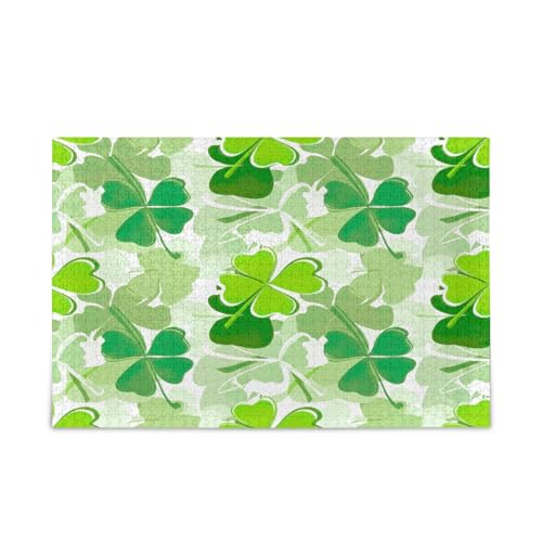 Green Clovers Holzpuzzle für Erwachsene, hübsches Puzzle, 500 Teile, Puzzle für Familie, 50 x 37 cm Green Clovers Holzpuzzle für Erwachsene, hübsches Puzzle, 500 Teile, Puzzle für Familie, 50 x 37 cm von RPLIFE