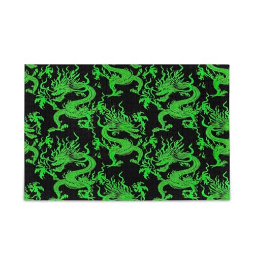 Grüner Drache, schwarze Holzpuzzles, einzigartige Puzzles, 1000 Teile, Puzzle für Erwachsene, 74 x 70 cm Grüner Drache, schwarze Holzpuzzles, einzigartige Puzzles, 1000 Teile, Puzzle für Erwachsene, 74 x 70 cm von RPLIFE