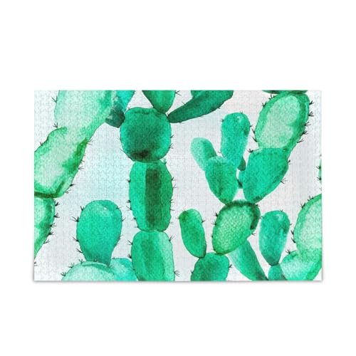 Grüner Kaktus Holzpuzzle für Erwachsene, einzigartige Puzzles für Erwachsene, 500 Teile, Puzzle für Erwachsene, 50,5 x 37,8 cm Grüner Kaktus Holzpuzzle für Erwachsene, einzigartige Puzzles für Erwachsene, 500 Teile, Puzzle für Erwachsene, 50,5 x 37,8 cm von RPLIFE