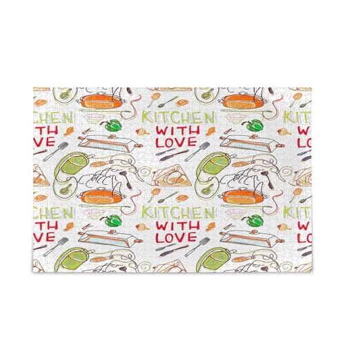 Happy Cooking Puzzle für Erwachsene, weiß, 1000 Teile, 74 x 50 cm von RPLIFE