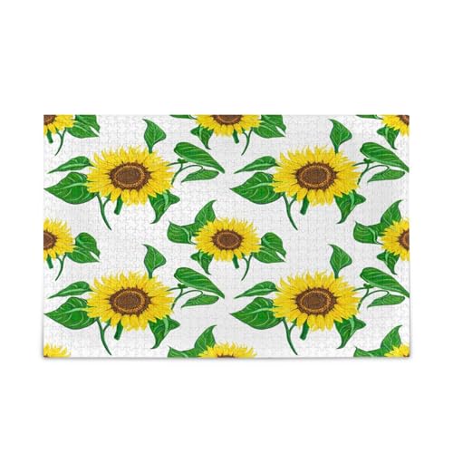 Helle Sonnenblumen, grüne Blätter, Holzpuzzles für Erwachsene, hübsche Puzzles, 500 Teile, Puzzle für Familie, 50 x 37 cm Helle Sonnenblumen, grüne Blätter, Holzpuzzles für Erwachsene, hübsche Puzzles, 500 Teile, Puzzle für Familie, 50 x 37 cm von RPLIFE