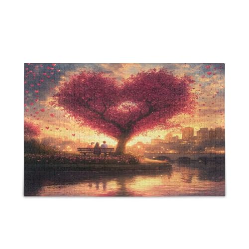 Herzförmige Baumpuzzles, Puzzle 500 Teile Erwachsene, Einzigartige Puzzles, Puzzles für Familie Herzförmige Baumpuzzles, Puzzle 500 Teile Erwachsene, Einzigartige Puzzles, Puzzles für Familie von RPLIFE