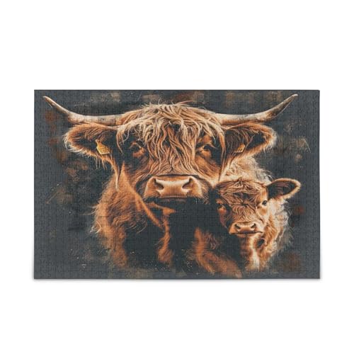 Highland Cows Puzzles für Erwachsene, 500 Teile, 50 x 37 cm Highland Cows Puzzles für Erwachsene, 500 Teile, 50 x 37 cm von RPLIFE