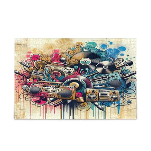 Hip Hop Graffiti Kunst Holzpuzzles Schönes Puzzle 1000 Teile Puzzle für Familie 29,5 × 19,78 cm Hip Hop Graffiti Kunst Holzpuzzles Schönes Puzzle 1000 Teile Puzzle für Familie 29,5 × 19,78 cm von RPLIFE
