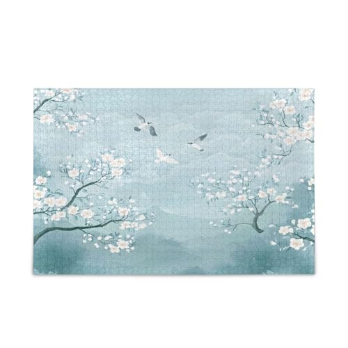 Holzpuzzle im chinesischen Stil, Bäume, Blumen, Vögel, Puzzle, Erwachsene, 1000 Teile, Puzzle für Familie, 75 x 70 cm Holzpuzzle im chinesischen Stil, Bäume, Blumen, Vögel, Puzzle, Erwachsene, 1000 Teile, Puzzle für Familie, 75 x 70 cm von RPLIFE