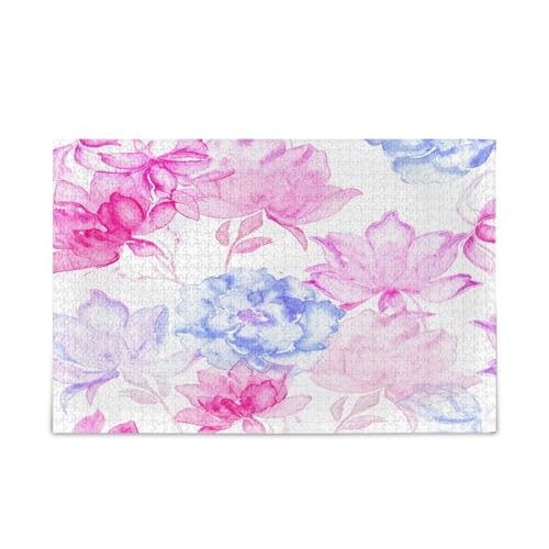 Holzpuzzle mit Blumen, Weiß, einzigartiges Puzzle, 1000 Teile, Puzzle für Erwachsene, 74 x 70 cm Holzpuzzle mit Blumen, Weiß, einzigartiges Puzzle, 1000 Teile, Puzzle für Erwachsene, 74 x 70 cm von RPLIFE