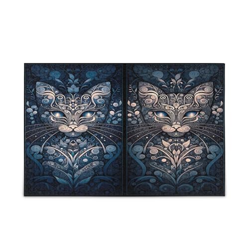 Holzpuzzles in Katzenform, für Erwachsene, 1000 Teile, Puzzle für Familie, 74 x 70 cm Holzpuzzles in Katzenform, für Erwachsene, 1000 Teile, Puzzle für Familie, 74 x 70 cm von RPLIFE