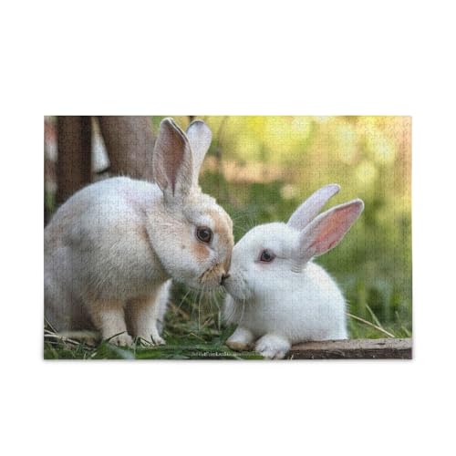 Kaninchen Kuss Liebe Valentinstag Puzzle Holz Erwachsene 1000 Teile Puzzle Familie 29,5 x 19,7 cm Kaninchen Kuss Liebe Valentinstag Puzzle Holz Erwachsene 1000 Teile Puzzle Familie 29,5 x 19,7 cm von RPLIFE
