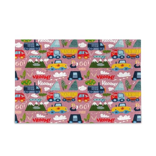 Kawaii Baufahrzeuge für Erwachsene, Holzpuzzle für Familie, 500 Teile, 50 x 37 cm Kawaii Baufahrzeuge für Erwachsene, Holzpuzzle für Familie, 500 Teile, 50 x 37 cm von RPLIFE