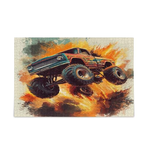 Klassische Monster-Truck-Puzzles, 500 Teile, 50 x 37 cm Klassische Monster-Truck-Puzzles, 500 Teile, 50 x 37 cm von RPLIFE