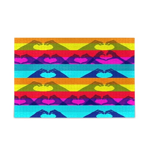 Kreative bunte horizontale Streifen Holz-Puzzles für Familie, 1000 Teile, 74 x 50 cm Kreative bunte horizontale Streifen Holz-Puzzles für Familie, 1000 Teile, 74 x 50 cm von RPLIFE