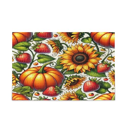 Kürbisse Sonnenblumen Erdbeeren Erwachsenenpuzzle Familienpuzzle 1000 Teile 29,5 × 19,78 cm Kürbisse Sonnenblumen Erdbeeren Erwachsenenpuzzle Familienpuzzle 1000 Teile 29,5 × 19,78 cm von RPLIFE