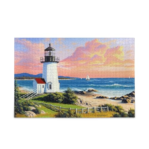 Küsten-Leuchtturm-Landschaft-Puzzles für Familie, 1000 Teile, 74 x 70 cm Küsten-Leuchtturm-Landschaft-Puzzles für Familie, 1000 Teile, 74 x 70 cm von RPLIFE