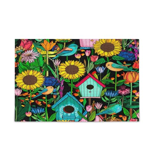 Lebendige Gartenszene, Erwachsenenpuzzles, einzigartige Puzzles, 1000 Teile, Puzzle für Erwachsene, 74 x 70 cm von RPLIFE