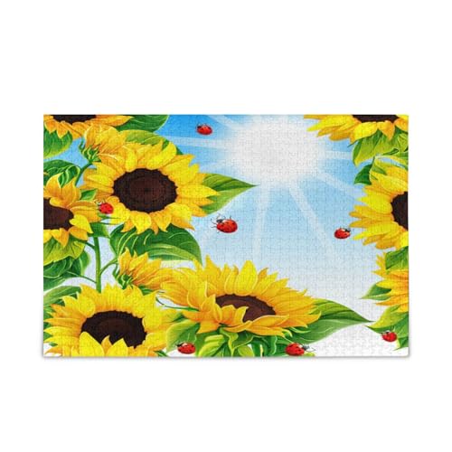 Lebendige Sonnenblumen-Puzzles für Familie, 500 Teile, 50 x 37 cm Lebendige Sonnenblumen-Puzzles für Familie, 500 Teile, 50 x 37 cm von RPLIFE