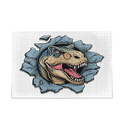 Lustige Dinosaurier-Puzzle, weiß, Familienpuzzle, 500 Teile, 50,5 x 37,8 cm Lustige Dinosaurier-Puzzle, weiß, Familienpuzzle, 500 Teile, 50,5 x 37,8 cm von RPLIFE