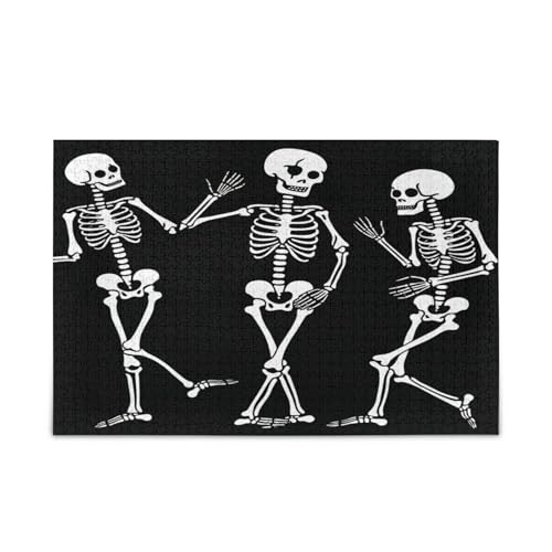 Lustige tanzende Skelette, schwarzes Holz-Puzzle, lustige Puzzles, 1000 Teile, Puzzle für Familie, 74 x 70 cm Lustige tanzende Skelette, schwarzes Holz-Puzzle, lustige Puzzles, 1000 Teile, Puzzle für Familie, 74 x 70 cm von RPLIFE