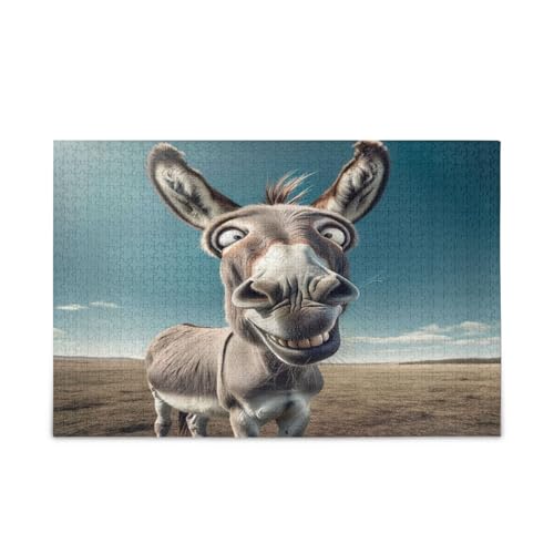 Lustiges Esel-Puzzle, Kreuzaugen-Puzzle, Familienpuzzle, 1000 Teile, 29,5 x 19,78 cm Lustiges Esel-Puzzle, Kreuzaugen-Puzzle, Familienpuzzle, 1000 Teile, 29,5 x 19,78 cm von RPLIFE