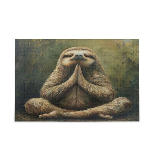 Lustiges Faultier-Holzpuzzle für Erwachsene, 1000 Teile, 74 x 50 cm Lustiges Faultier-Holzpuzzle für Erwachsene, 1000 Teile, 74 x 50 cm von RPLIFE