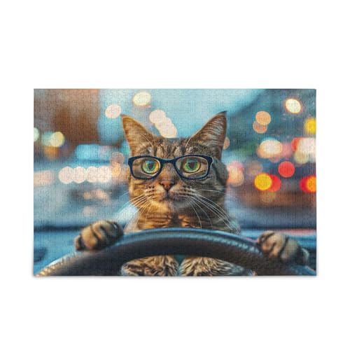 Lustiges Katzenholz-Puzzle, 500-teiliges Puzzle, 500 x 37 cm Lustiges Katzenholz-Puzzle, 500-teiliges Puzzle, 500 x 37 cm von RPLIFE
