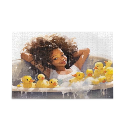 Mädchen legt in Badewanne von Enten Holzpuzzle Lustige Puzzles für Erwachsene 1000 Teile Einzigartige Puzzles Familienpuzzle Mädchen legt in Badewanne von Enten Holzpuzzle Lustige Puzzles für Erwachsene 1000 Teile Einzigartige Puzzles Familienpuzzle von RPLIFE