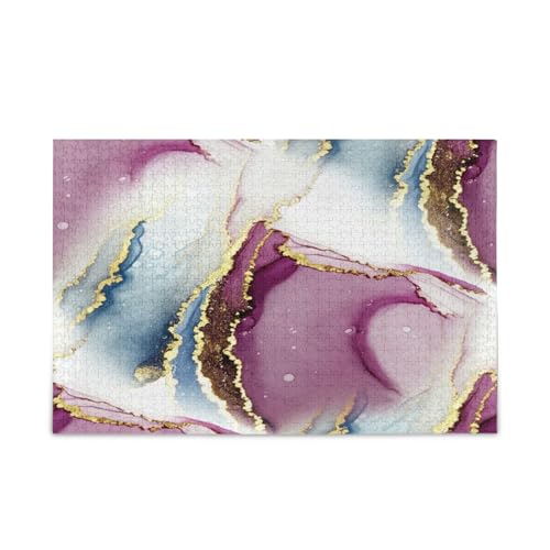Marmor-Puzzles in Weiß, Rosa, Blau, 500 Teile für Kinder, 50,5 x 37,8 cm von RPLIFE