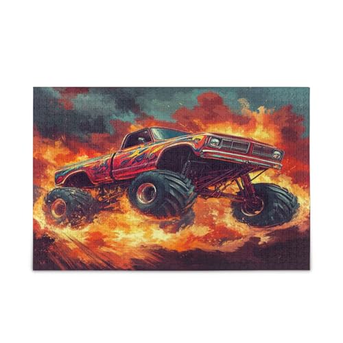 Monster Truck Puzzle für Erwachsene, 500 Teile, 50 x 37 cm von RPLIFE